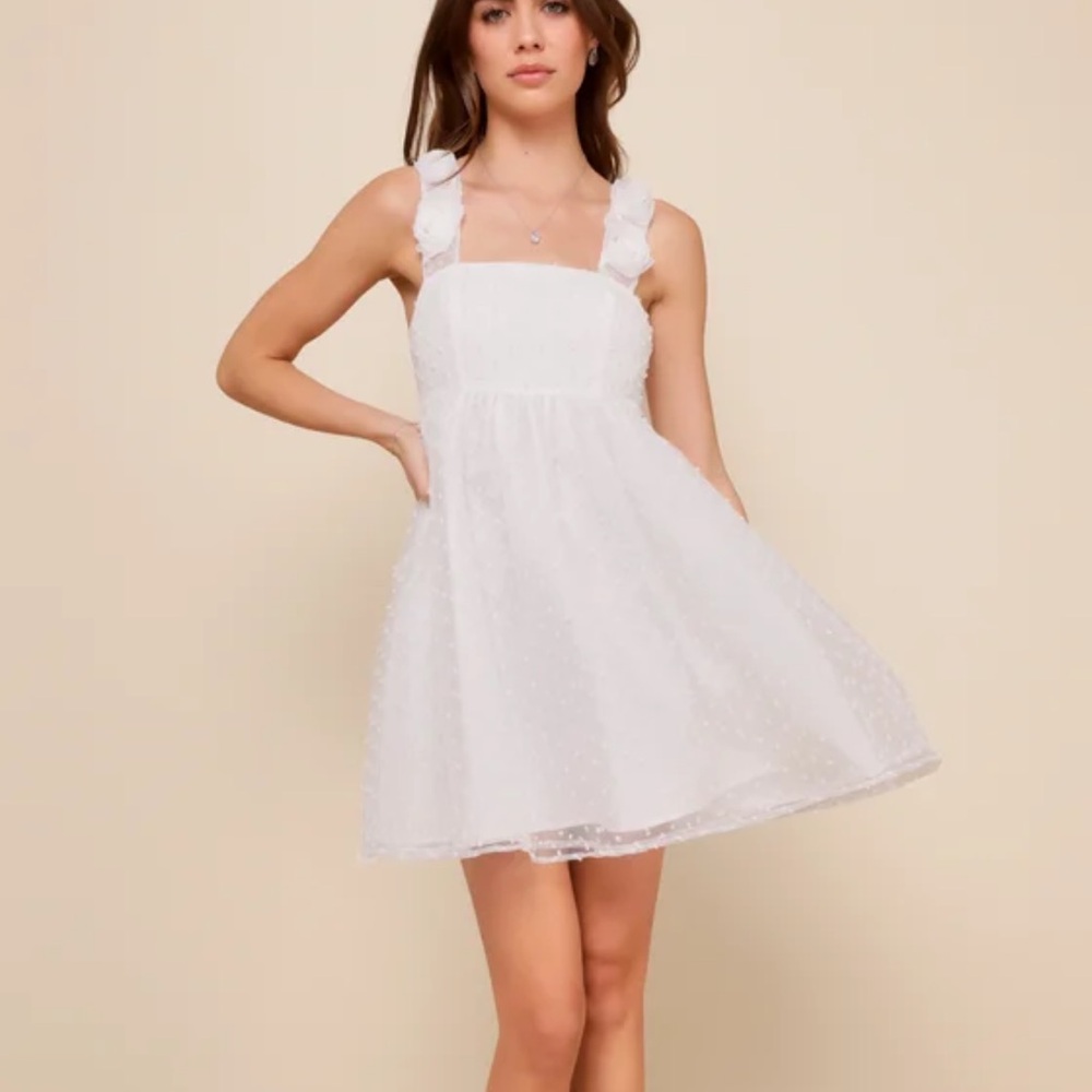 White Sleeveless Mini Dress